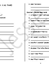 Bài tập ôn tập Tiếng anh lớp 3 - Unit 11 This is my family